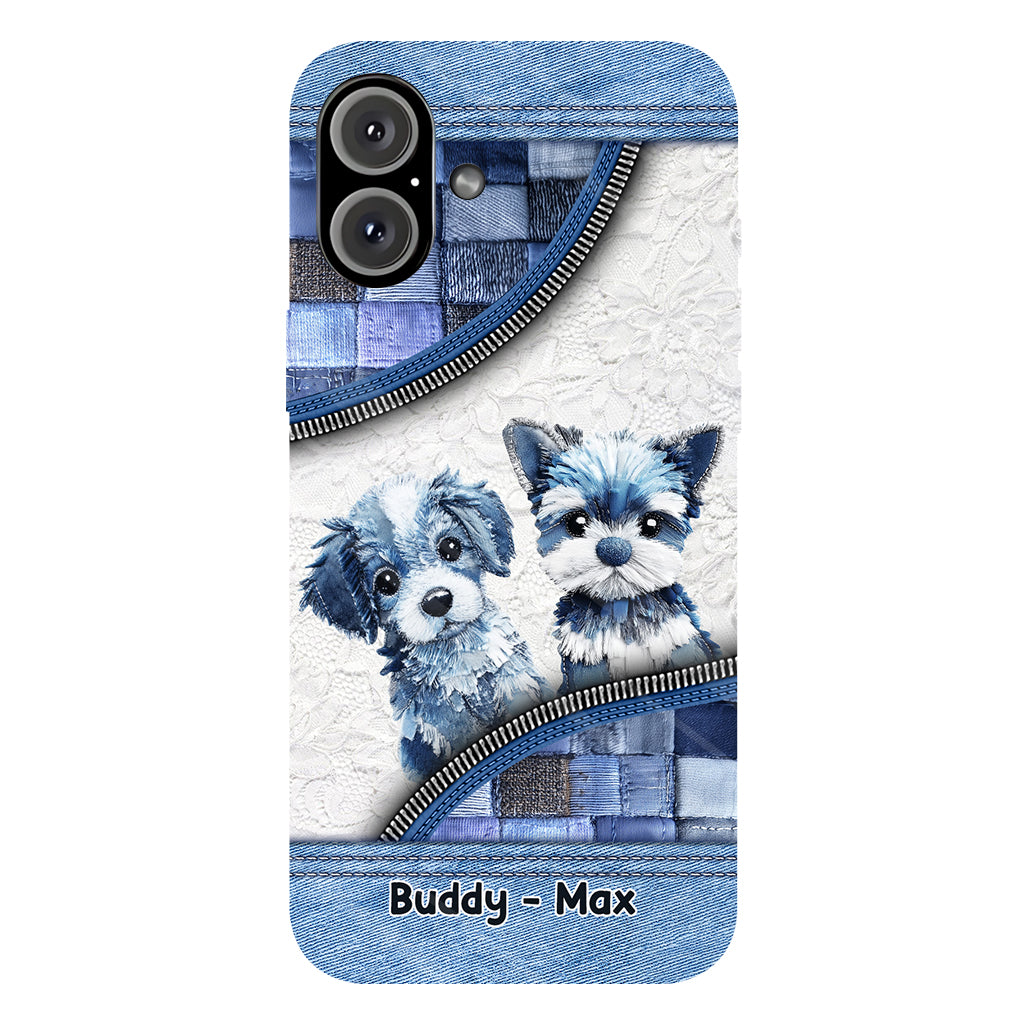 Coque de téléphone personnalisée avec imprimé chien mignon