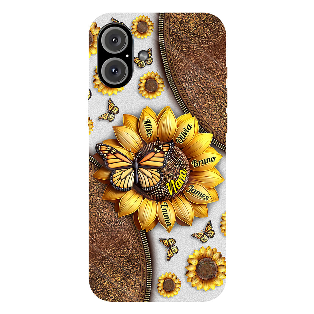 Sunflower Gift For Grandma Mom - Personalized Grandma Full Print Phone Case