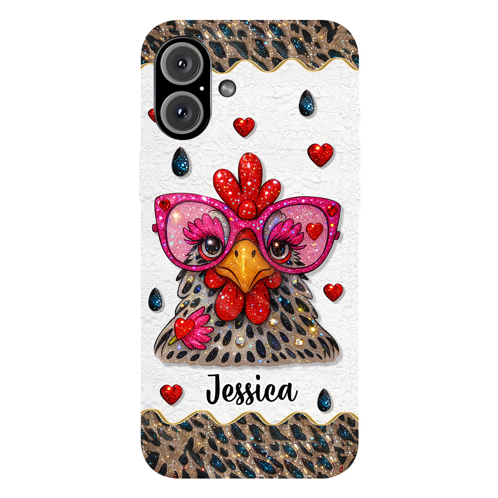 Crazy Chicken Lady - Personalized Chicken Full Print Phone Case