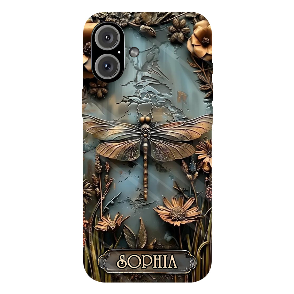 Magnifique libellule, papillon, colibri - Coque de téléphone personnalisée avec impression intégrale sur le thème du jardinage