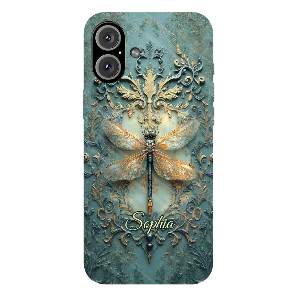 Stunning Dragonfly - Personalized Dragonfly Full Print Phone Case