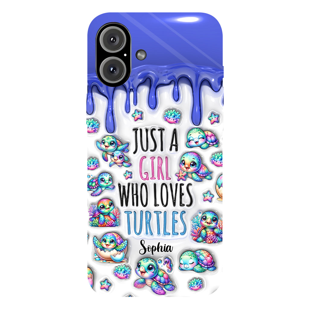 Just A Girl Who Loves Turtles - Personalized Turtle Full Print Phone Case