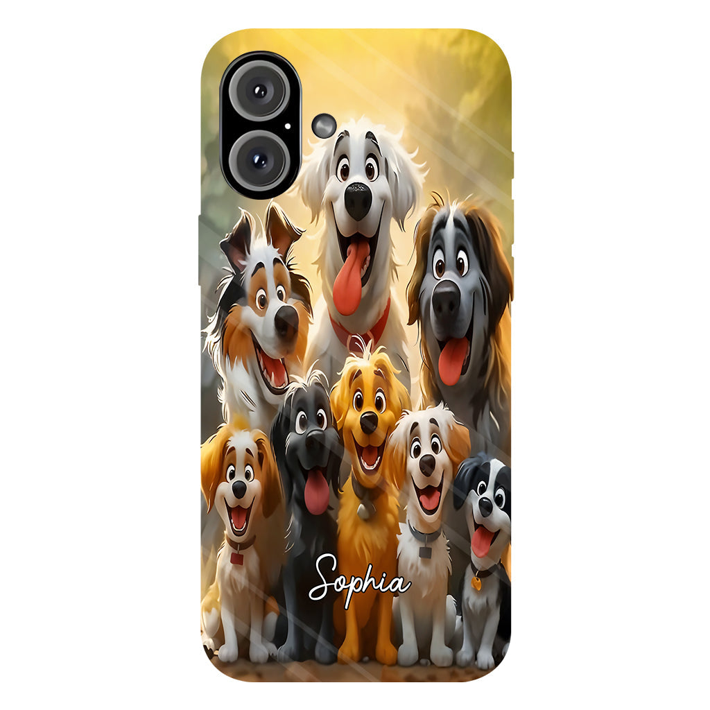 Juste une fille qui aime les chiens - Coque de téléphone personnalisée avec impression intégrale de chien