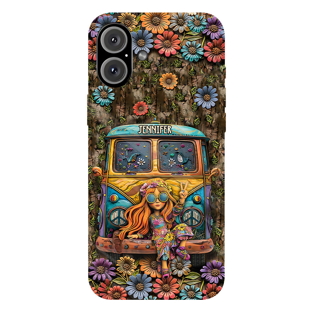 Coque de téléphone personnalisée Cute Caravan - Hippie avec imprimé intégral