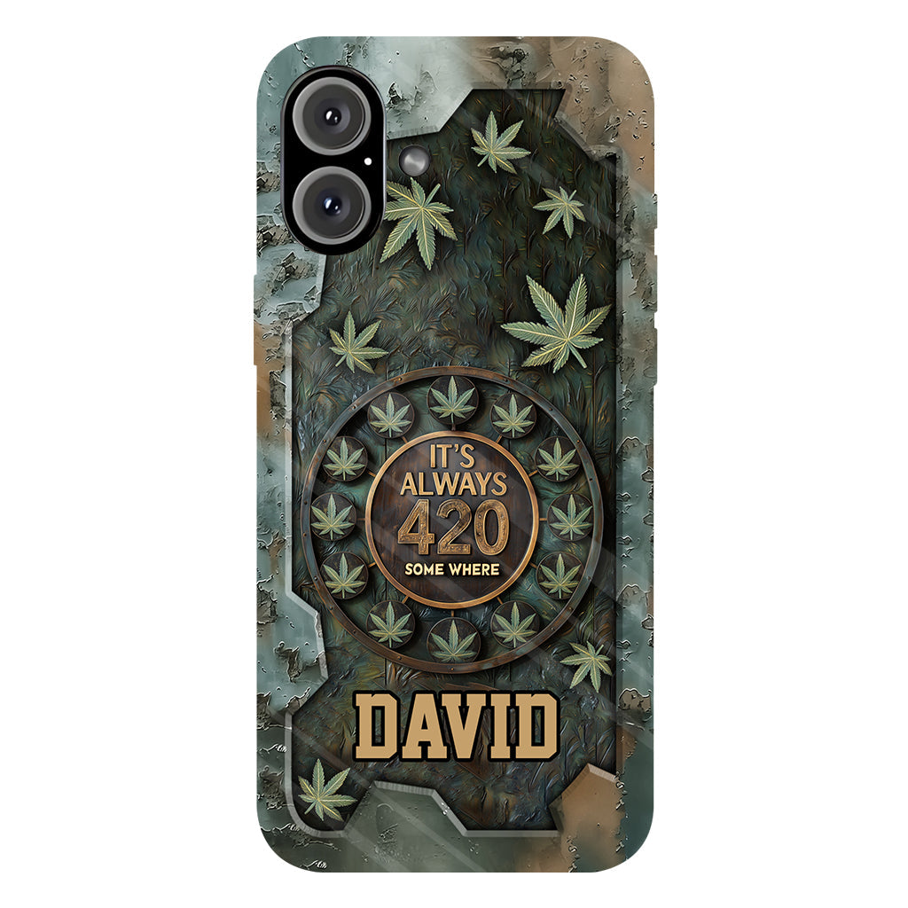 C'est toujours 420 - Coque de téléphone personnalisée avec impression intégrale sur le thème du cannabis
