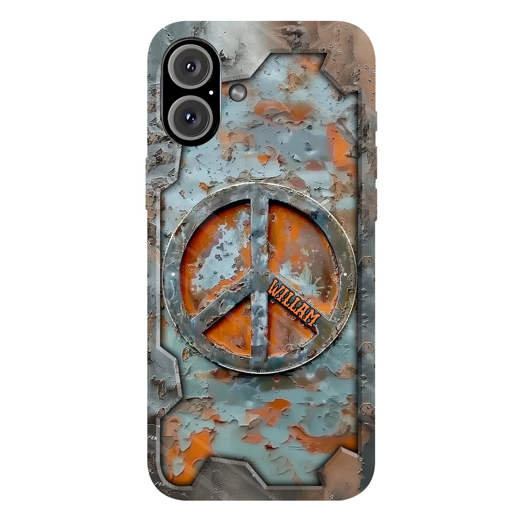Love Peace - Personalized Hippie Full Print Phone Case