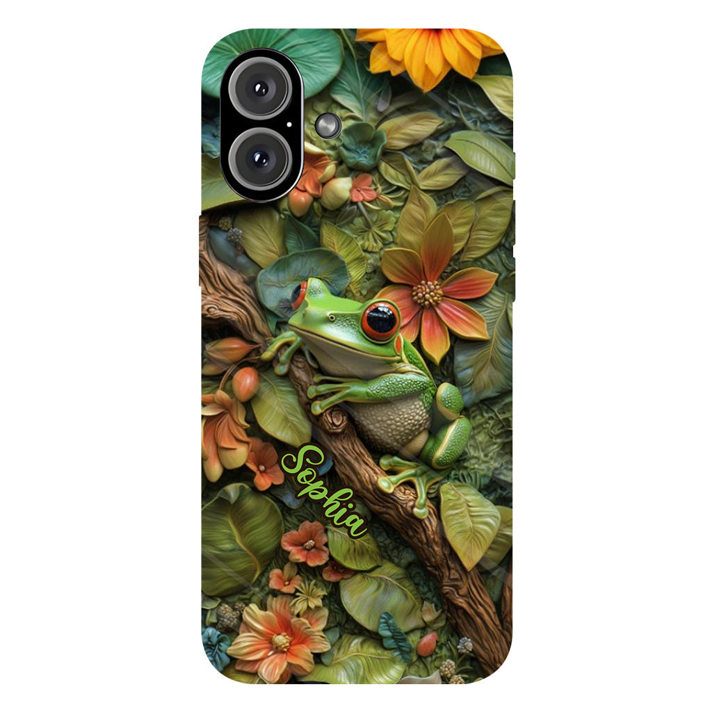 Adorable Grenouille - Coque de téléphone personnalisée avec imprimé grenouille