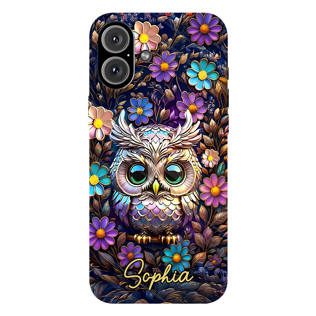 Coque de téléphone personnalisée avec motif hibou mignon