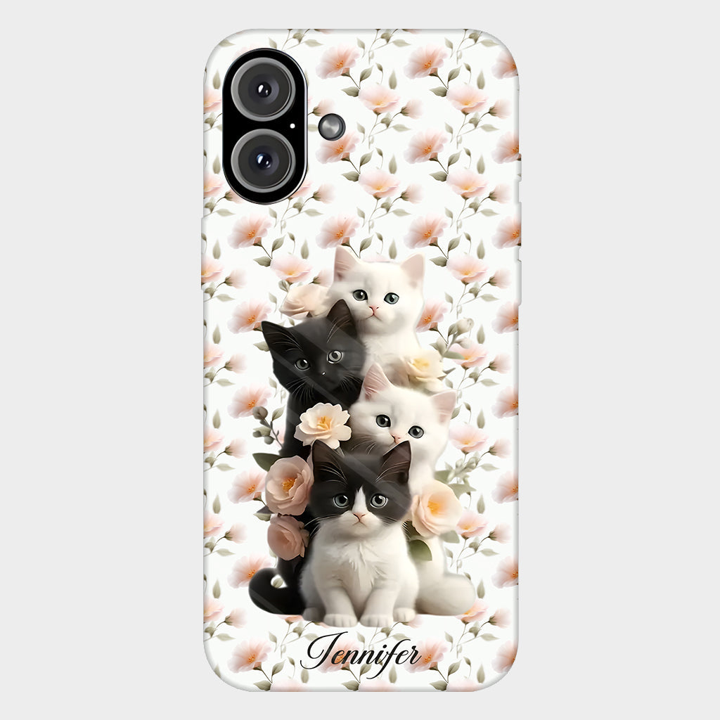 Adorables chatons - Coque de téléphone personnalisée avec motif chat intégral