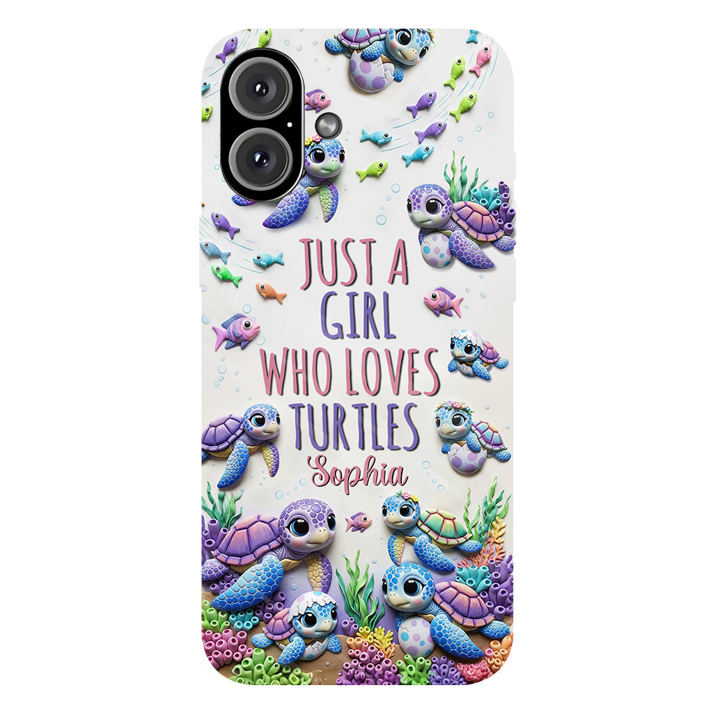 Just A Girl Who Loves Turtles - Personalized Turtle Full Print Phone Case