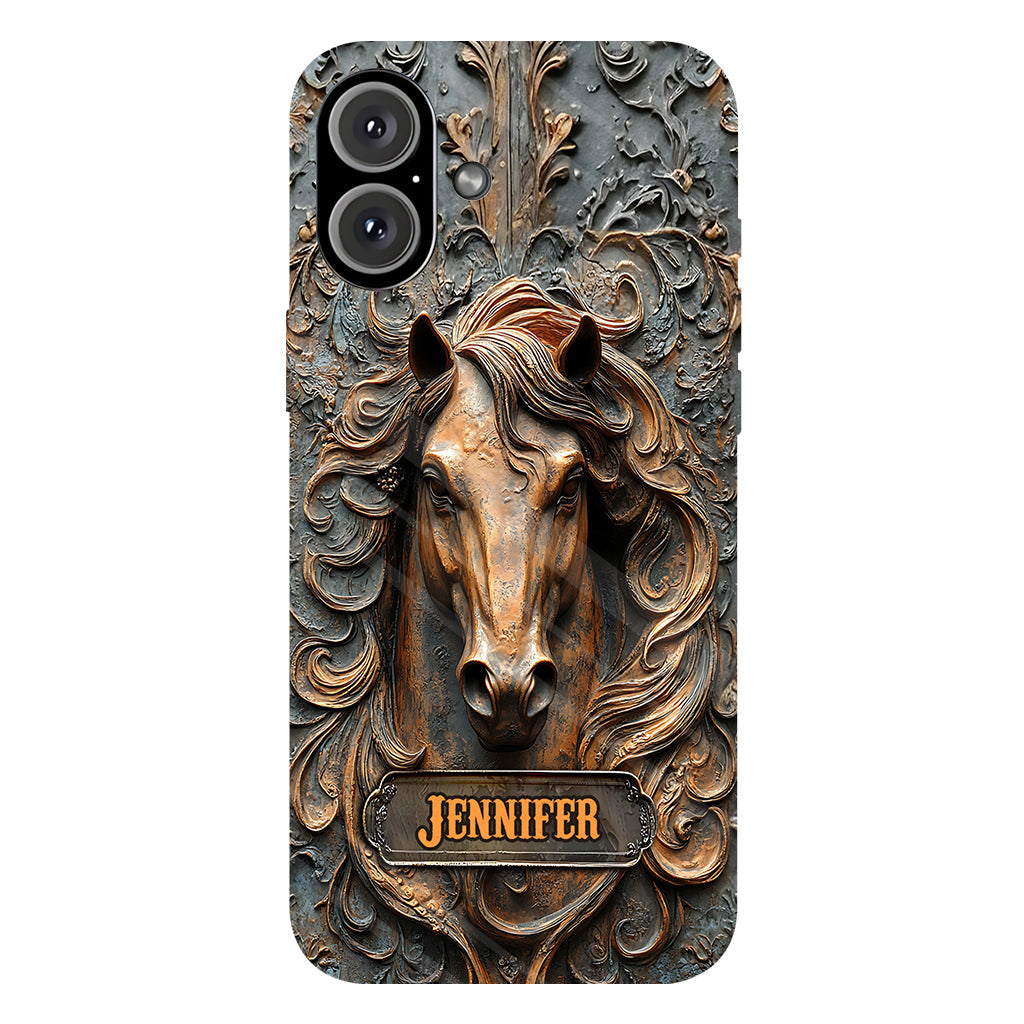 Love Horses - Personalized Horse Full Print Phone Case
