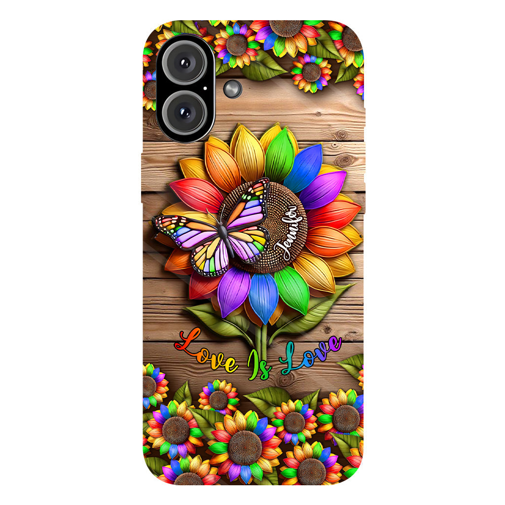 Love Is Love - Personalized LGBT Support Full Print Phone Case