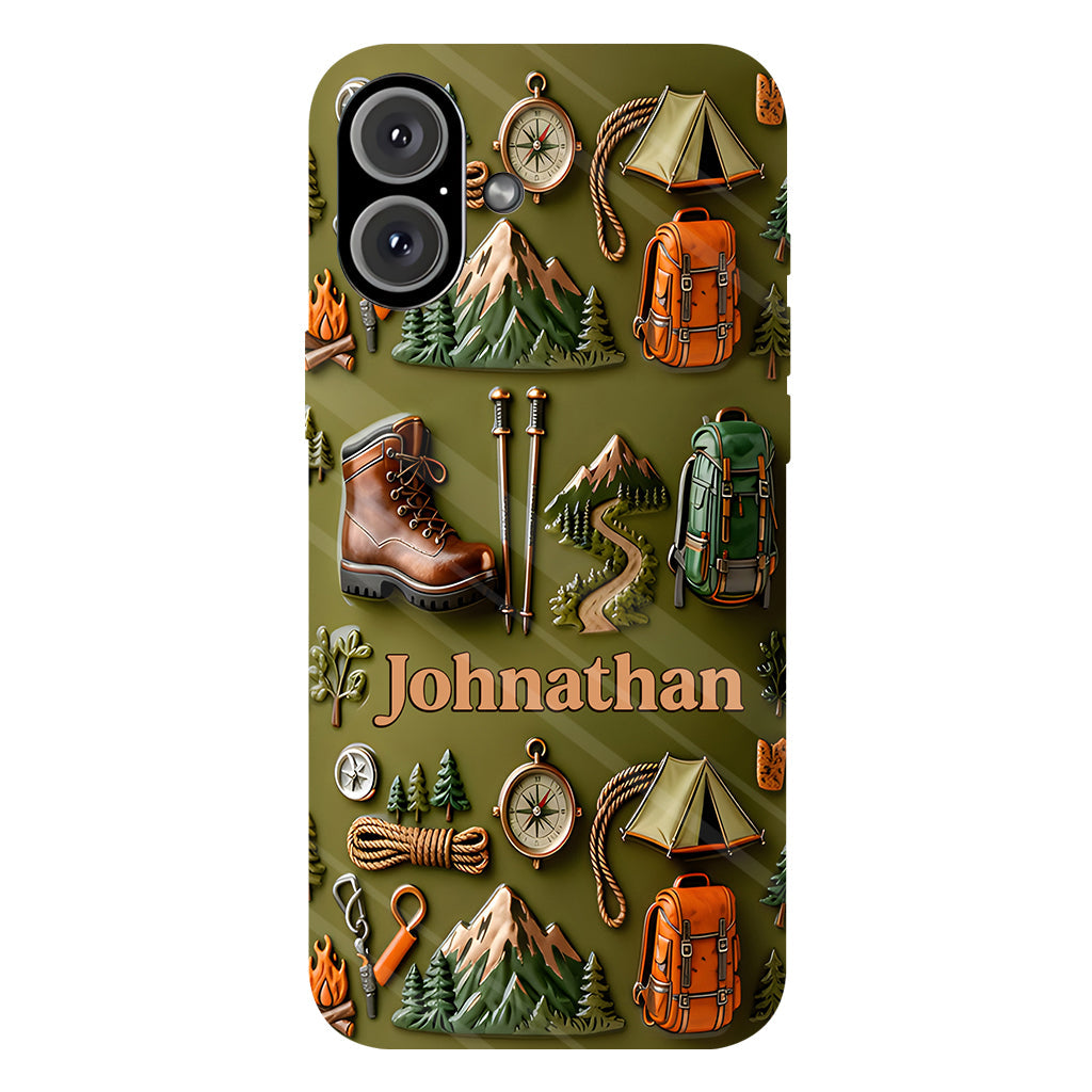 La randonnée me rend heureux - Coque de téléphone personnalisée avec impression intégrale « La randonnée me rend heureux »