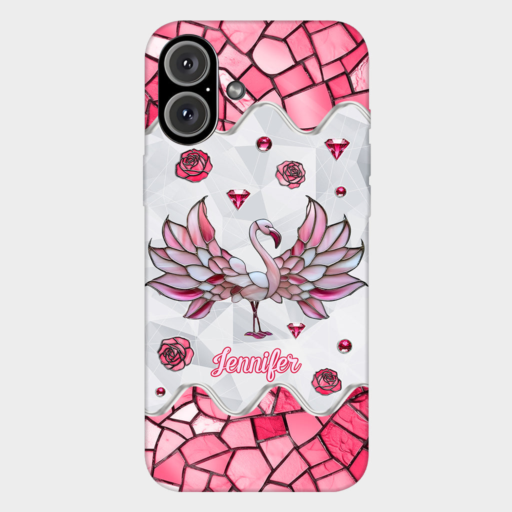 Magnifique flamant rose - Coque de téléphone personnalisée avec imprimé flamant rose intégral