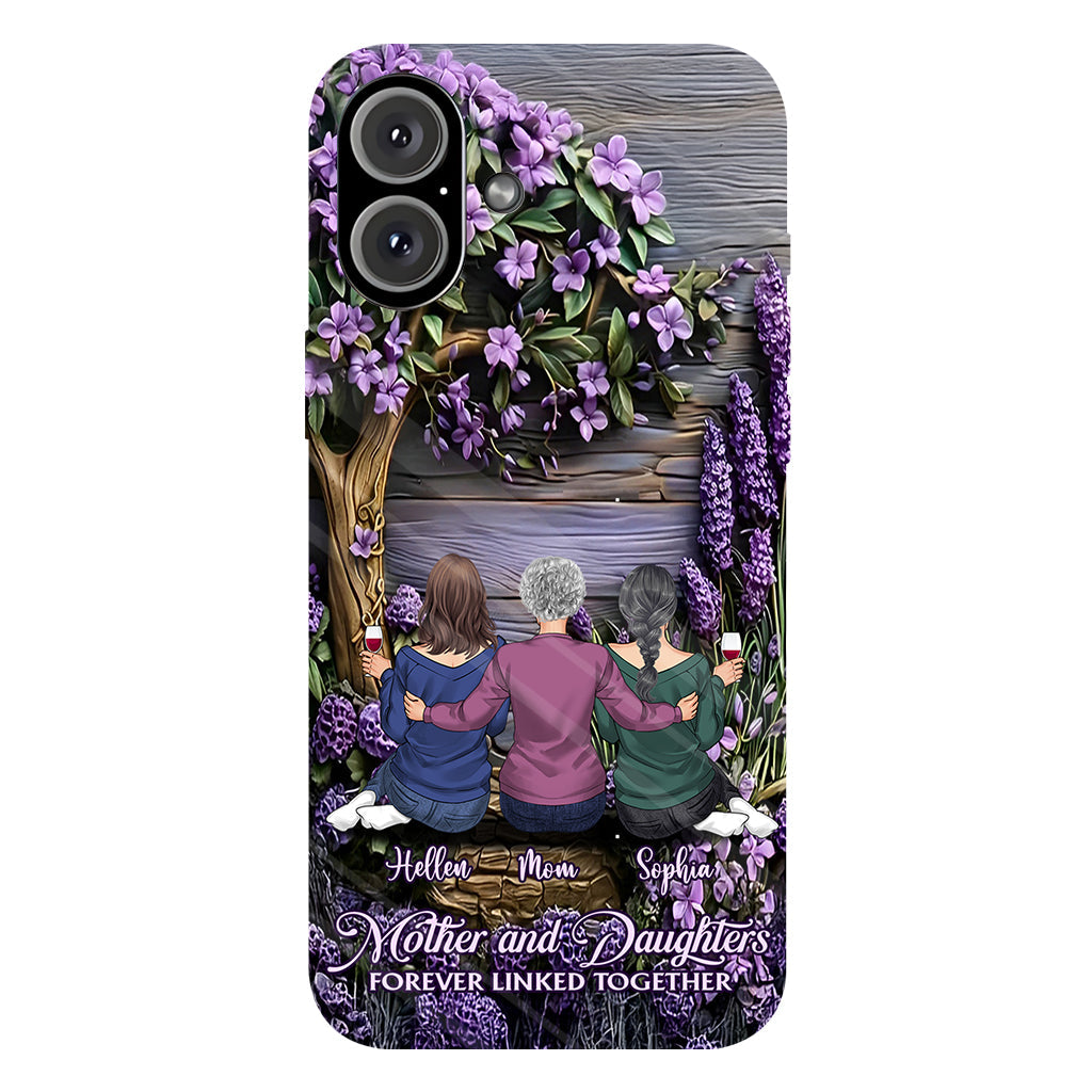 Mother And Daughters Forever Linked Together - Personalized Mother Full Print Phone Case