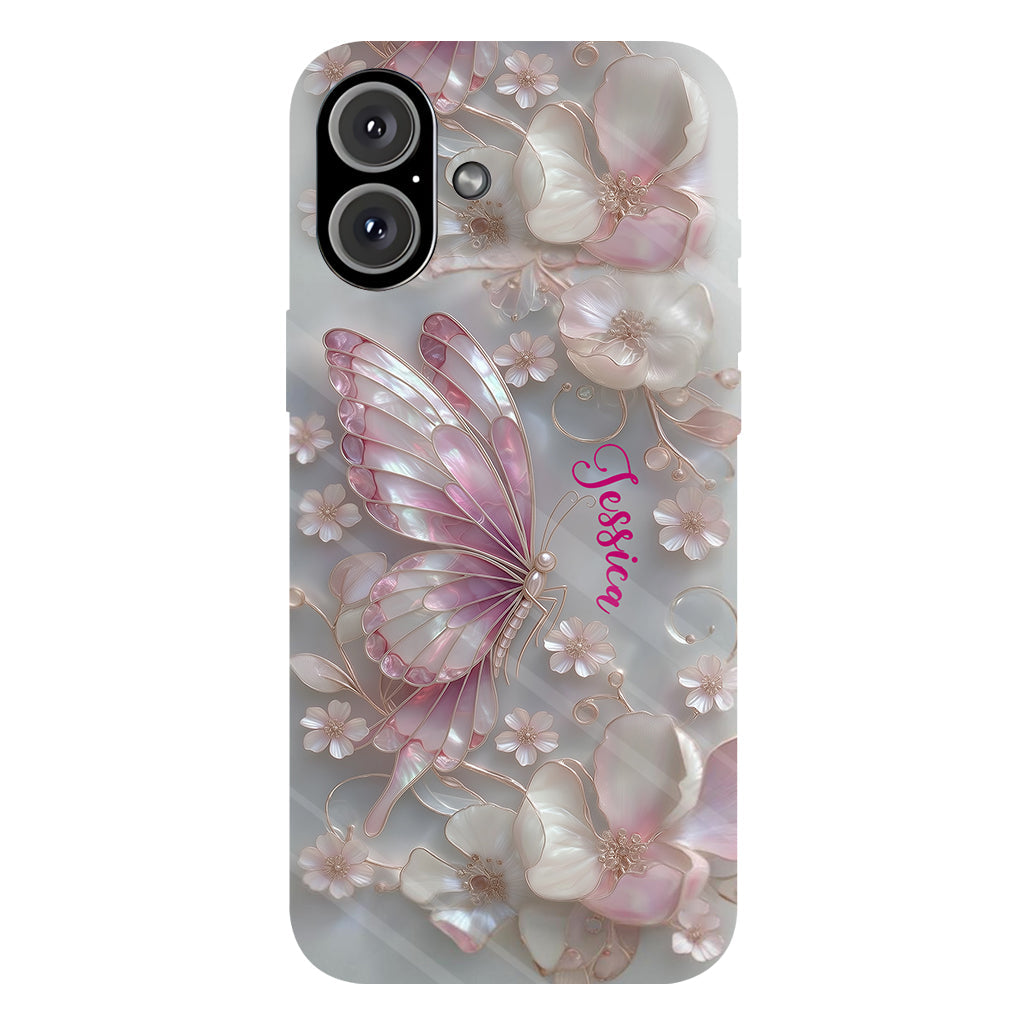 Coque de téléphone personnalisée avec motif papillons « J’adore les papillons »