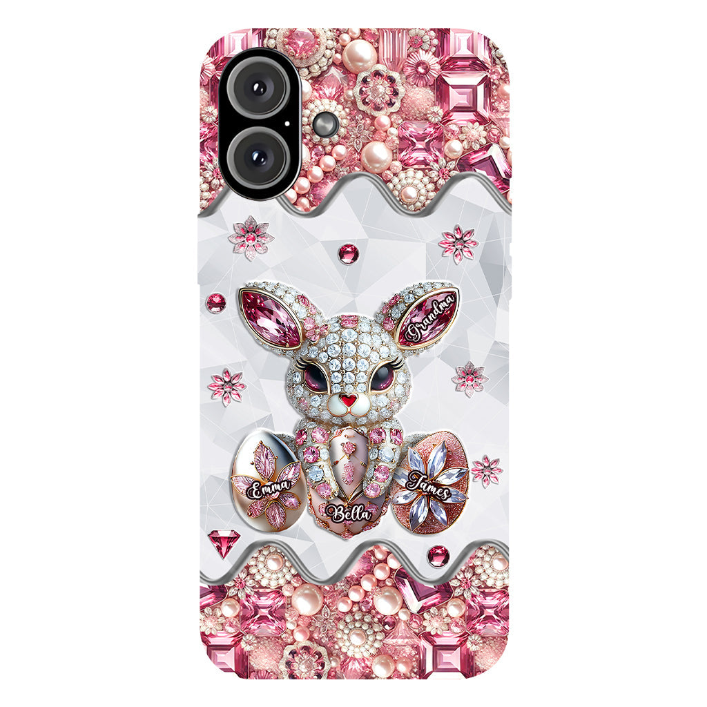 Coque de téléphone personnalisée « Lapin de Pâques - Mamie » avec impression intégrale