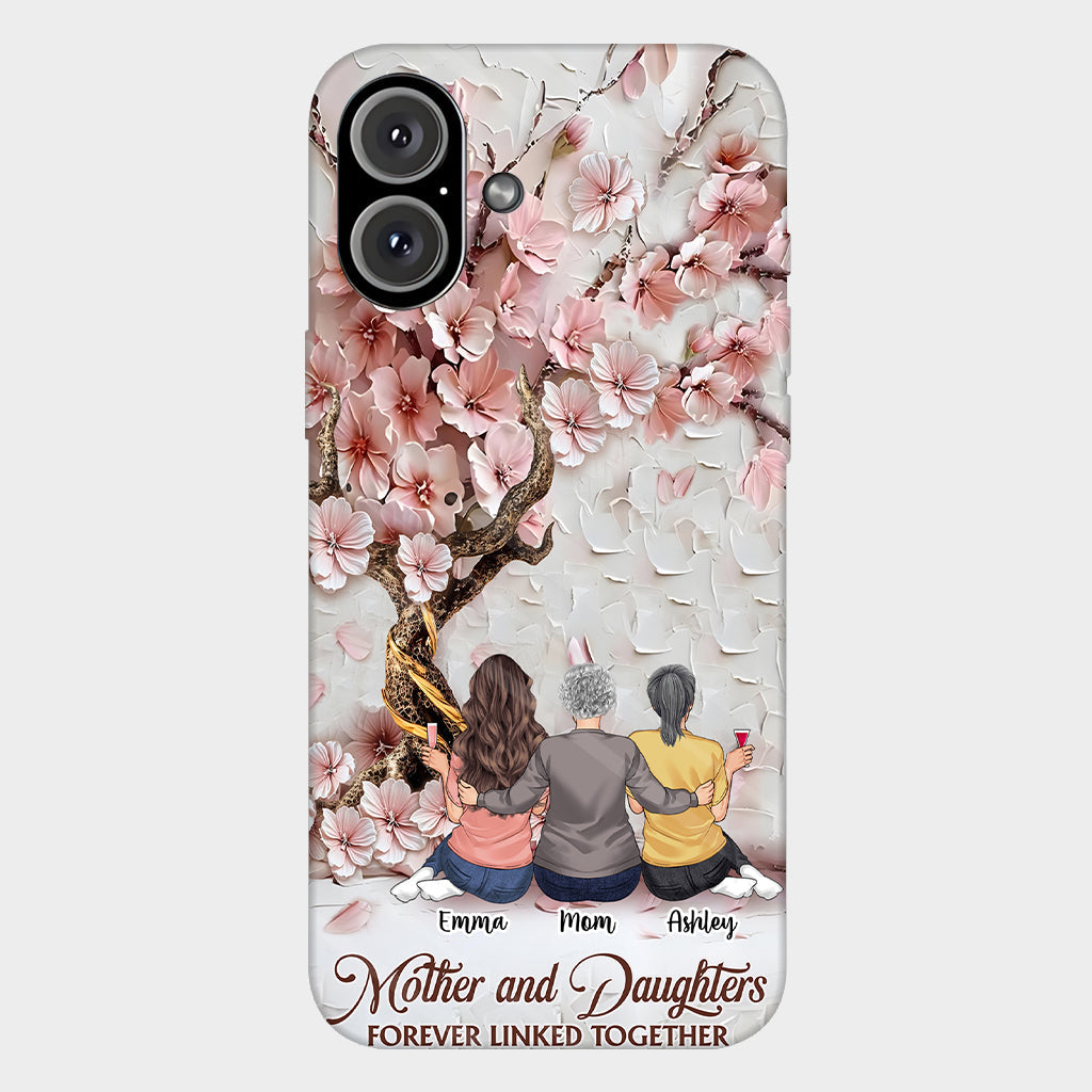 Mother And Daughters Forever Linked Together - Personalized Mother Full Print Phone Case
