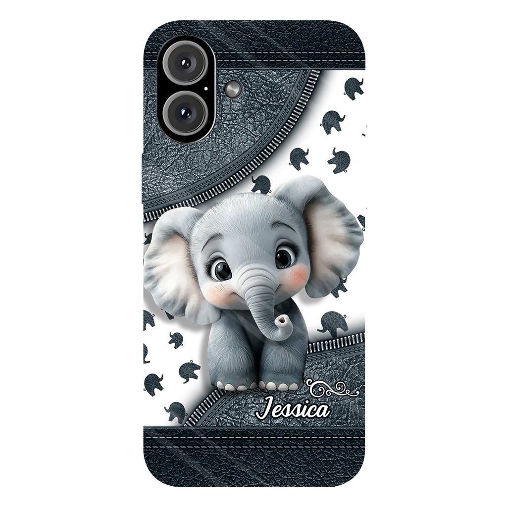 Cute Baby Elephant - Personalized Elephant Full Print Phone Case