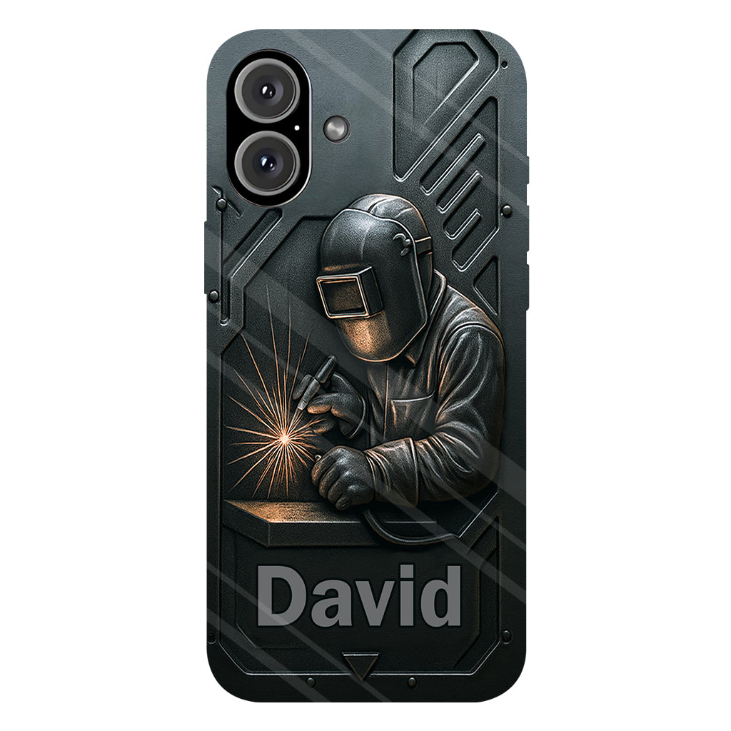 Coque de téléphone personnalisée avec motif de soudeur - Hommes soudeurs stylés