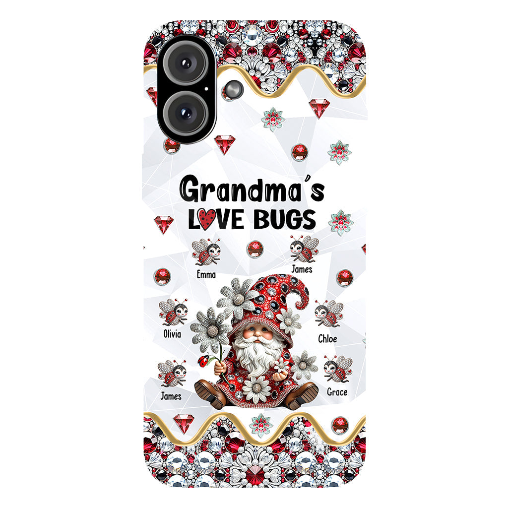 Grandma's Love Bugs - Personalized Grandma Full Print Phone Case