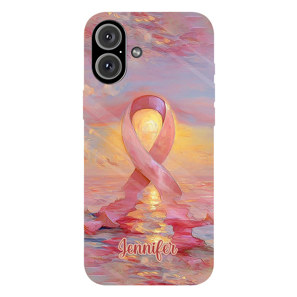 Guerrières fortes - Coque de téléphone personnalisée avec impression intégrale pour la sensibilisation au cancer du sein