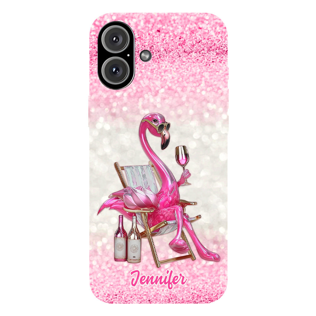 Be a Flamingo In a Flock of Pigeons - Personalized Flamingo Full Print Phone Case
