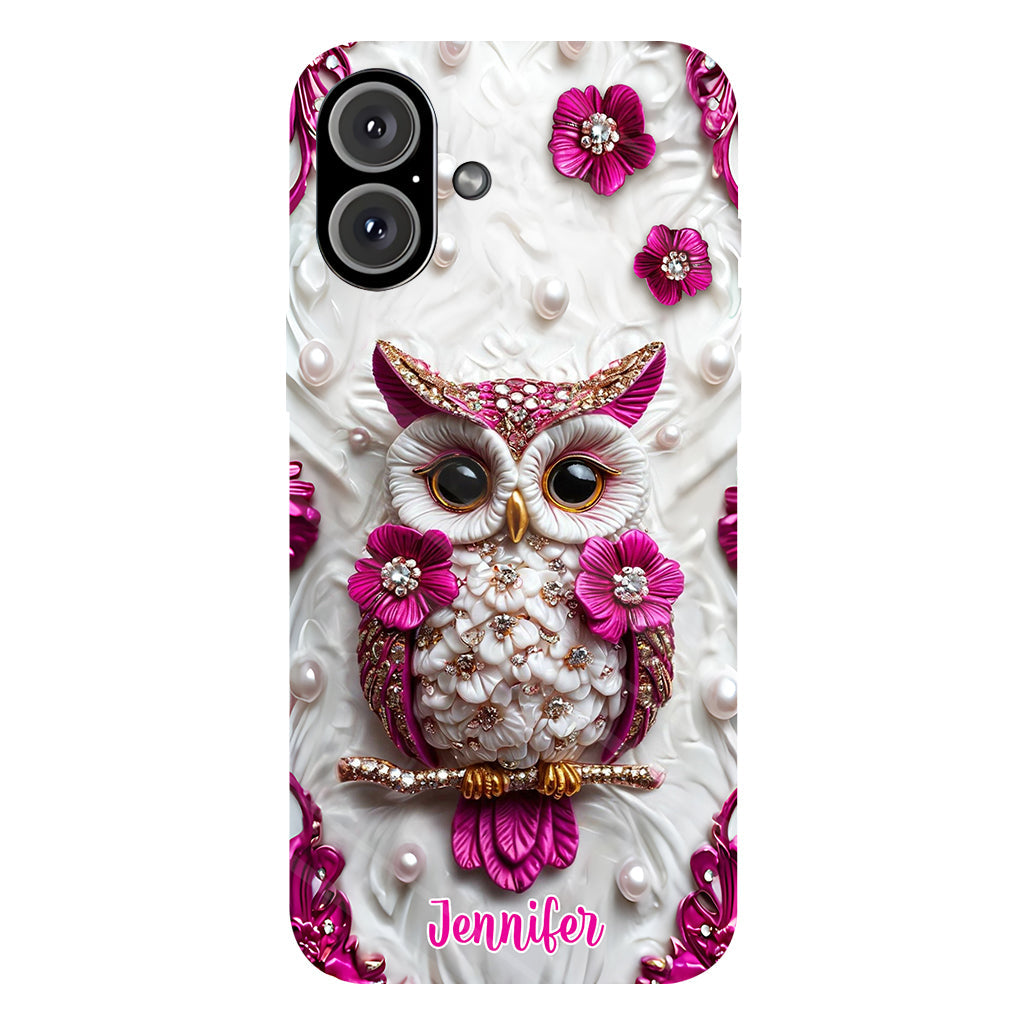 Magnifique hibou - Coque de téléphone personnalisée avec motif hibou intégral