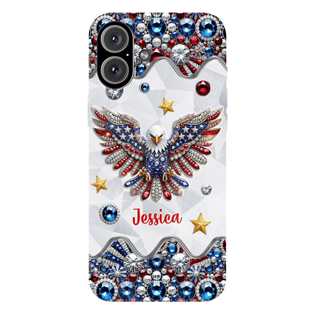 Patriotic Eagle - Personalized Bald Eagle Full Print Phone Case