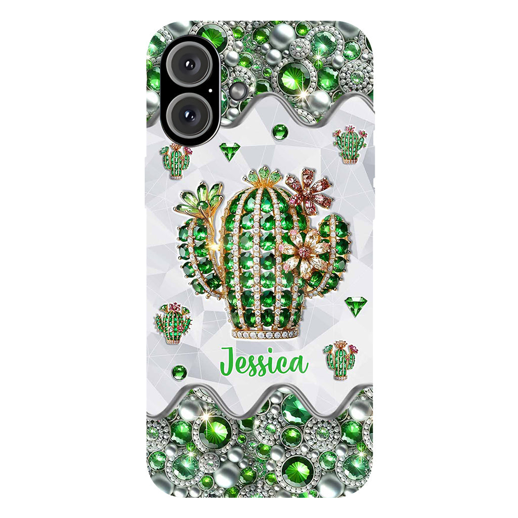 Coque de téléphone personnalisée « Love Cactus » avec motif cactus intégral