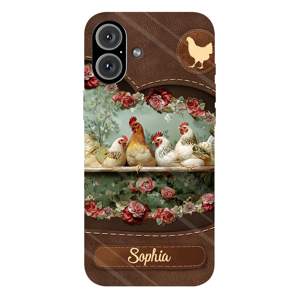 Coque de téléphone personnalisée Chicken Lady - Motif poulet intégral