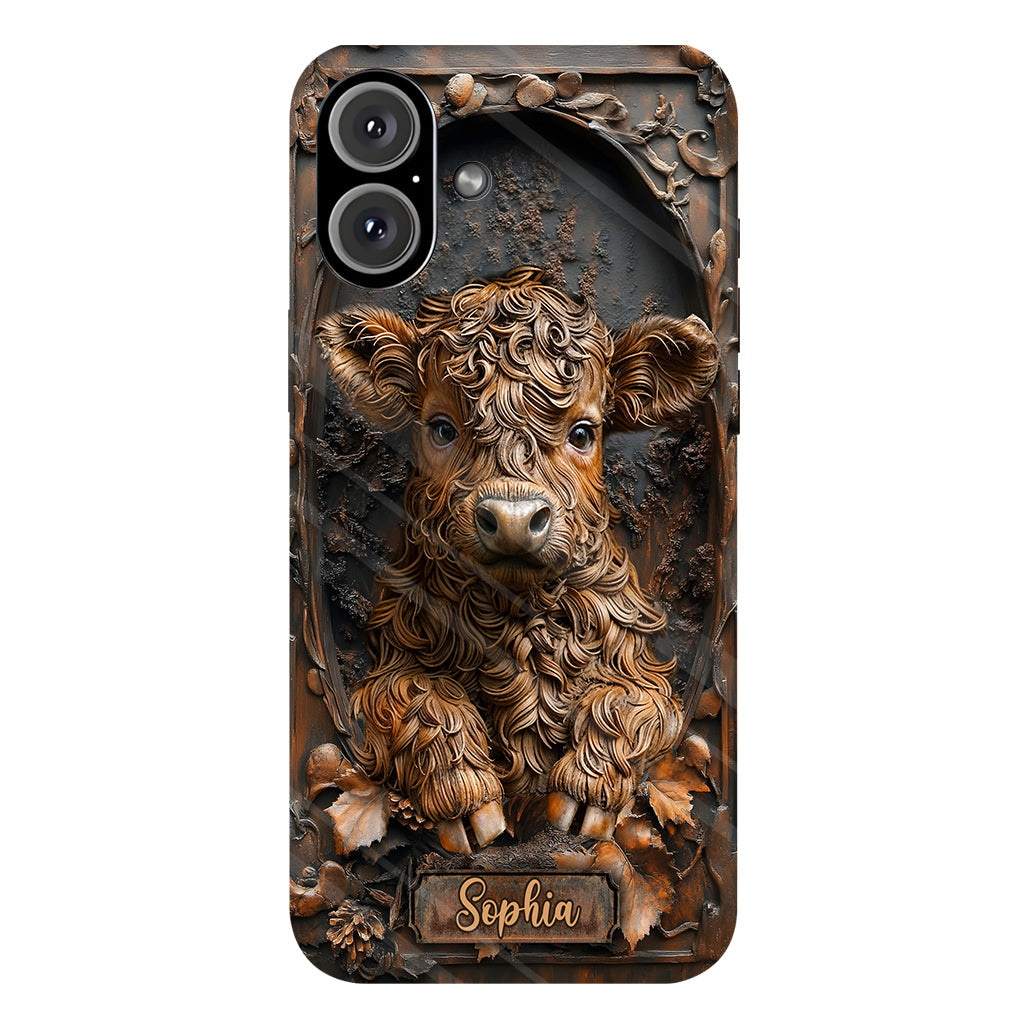 Coque de téléphone personnalisée avec imprimé intégral « Bébé vache »