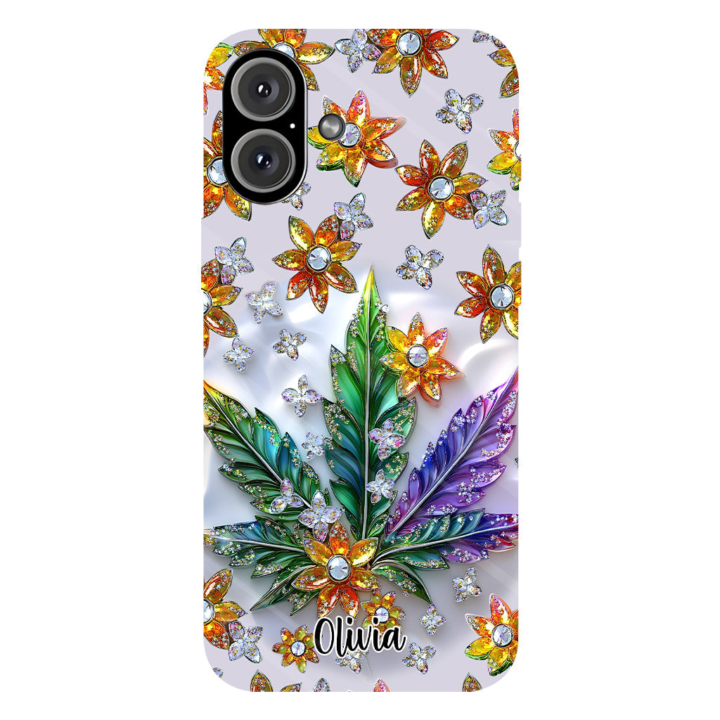Belle feuille - Coque de téléphone personnalisée avec motif cannabis