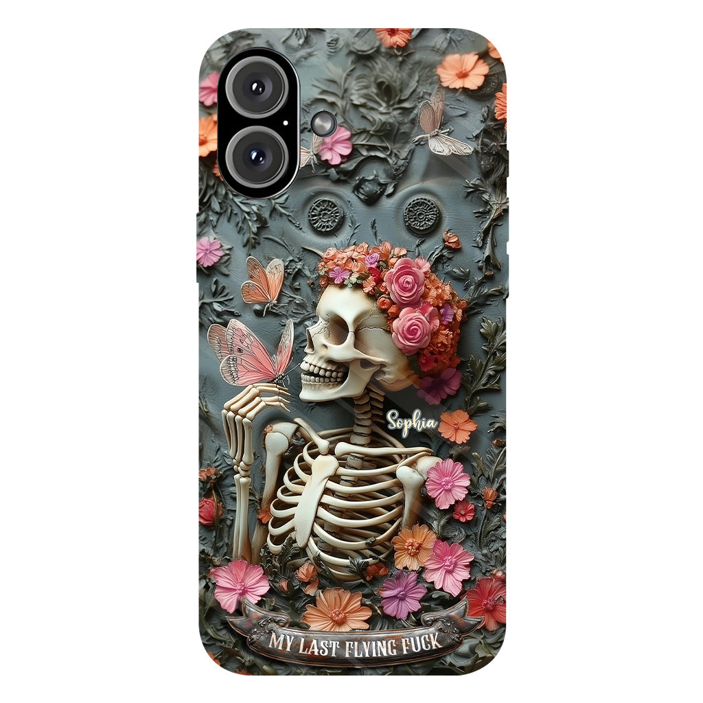 My Last Flying F*ck - Personalized Skull Full Print Phone Case