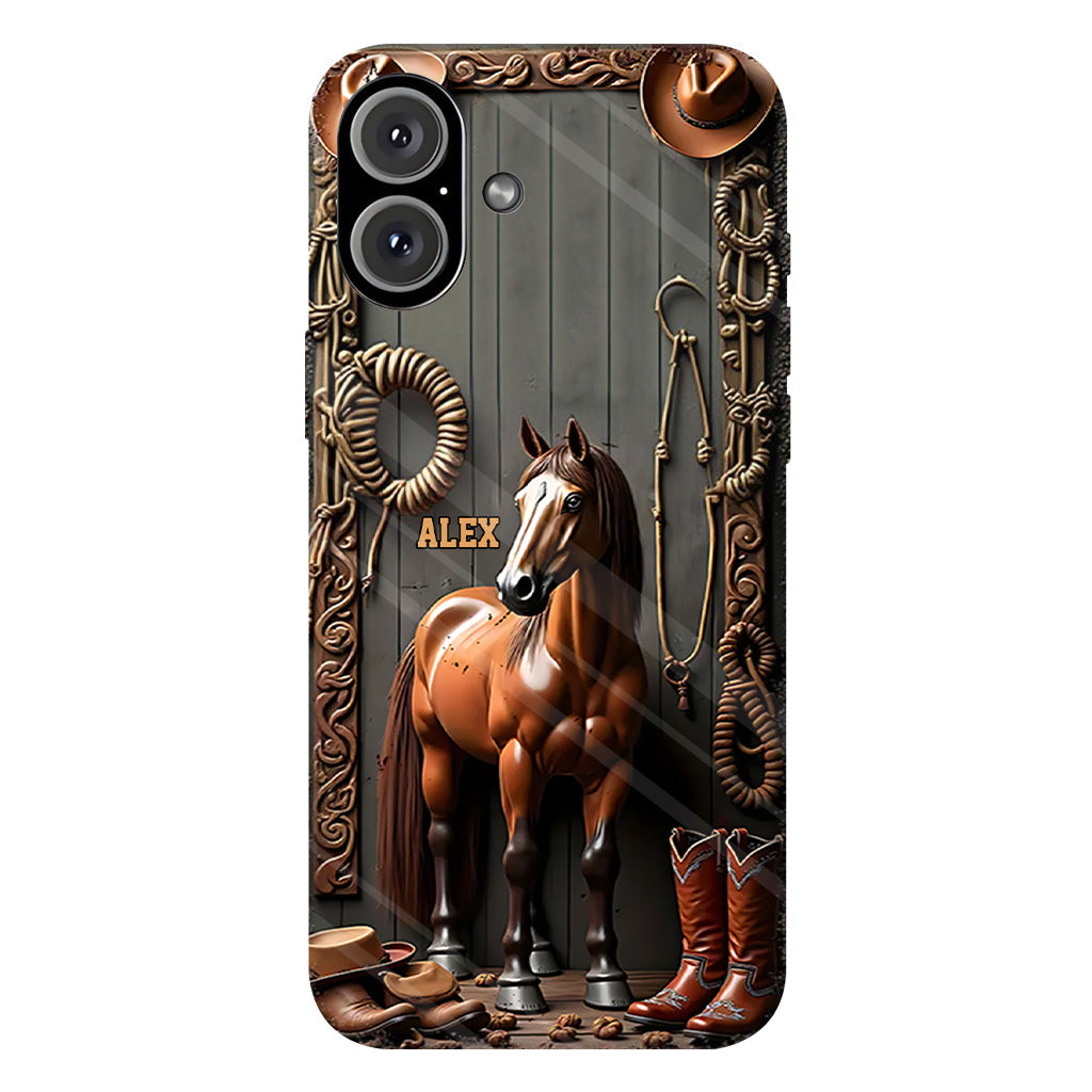 Love Horses - Personalized Horse Full Print Phone Case