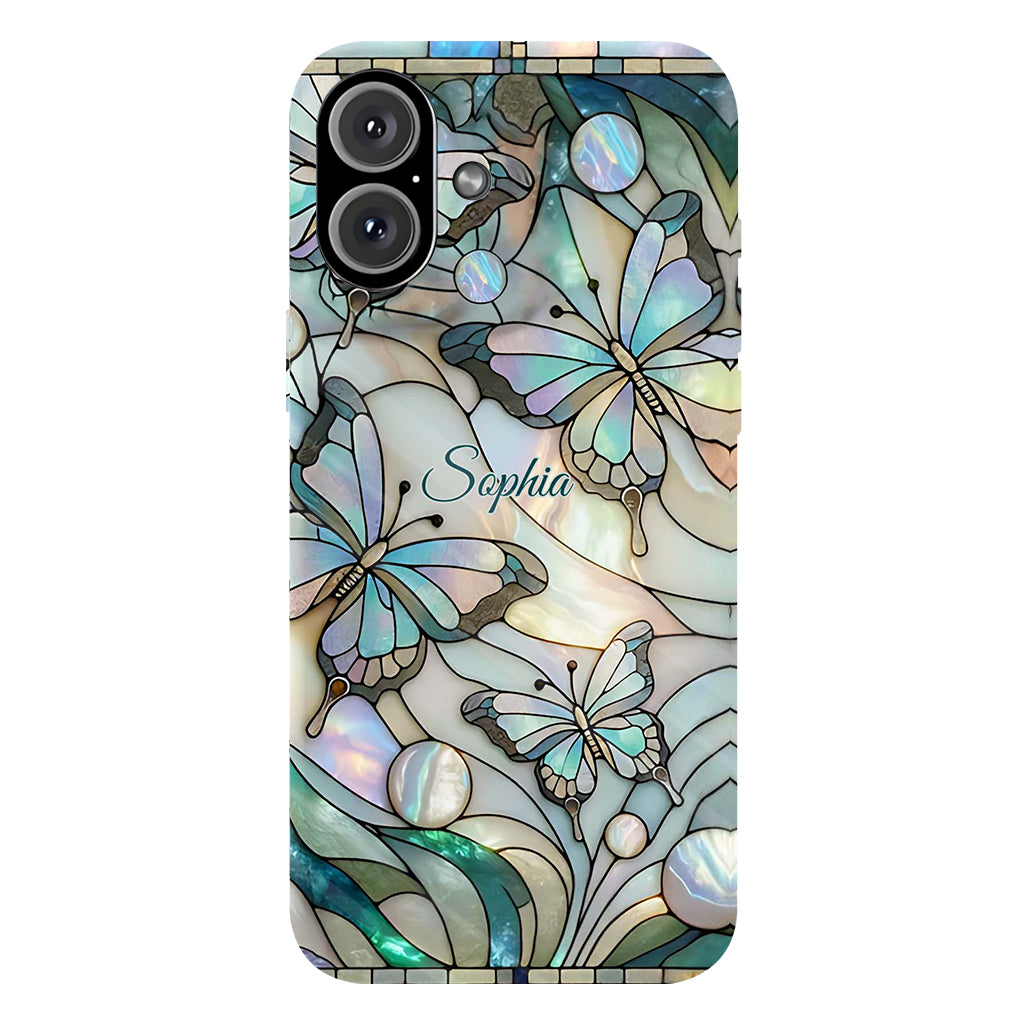 Coque de téléphone personnalisée avec motif papillons « J’adore les papillons »