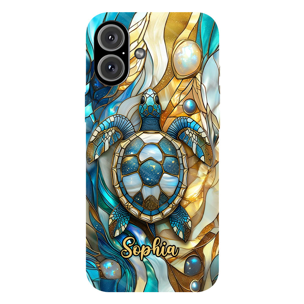 Artistic Turtle - Personalized Turtle Full Print Phone Case
