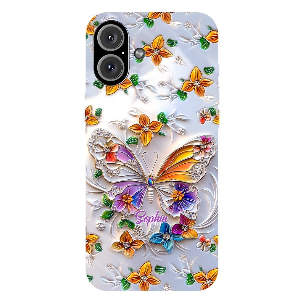 Stunning Butterfly Bee Dragonfly - Personalized Butterfly Full Print Phone Case