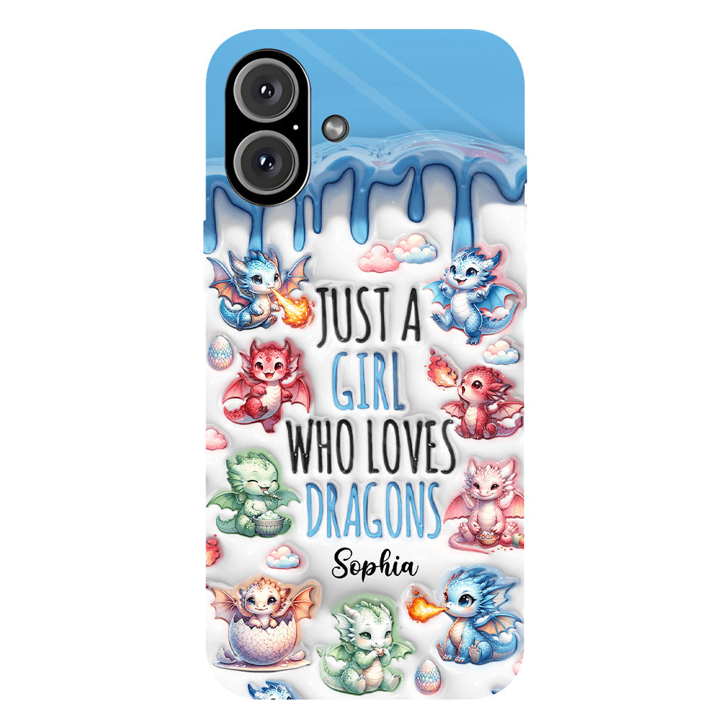 Just A Girl Who Loves Dragons - Personalized Dragon Full Print Phone Case