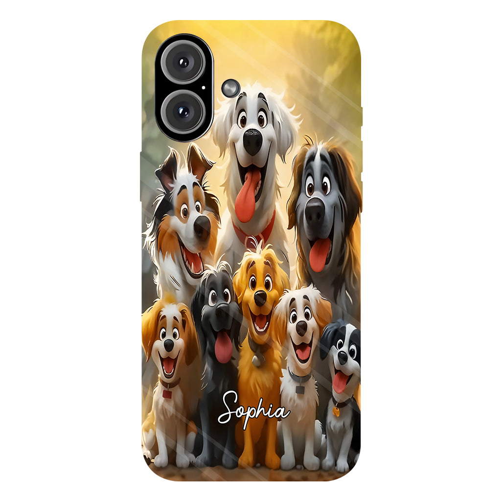 Juste une fille qui aime les chiens - Coque de téléphone personnalisée avec impression intégrale de chien