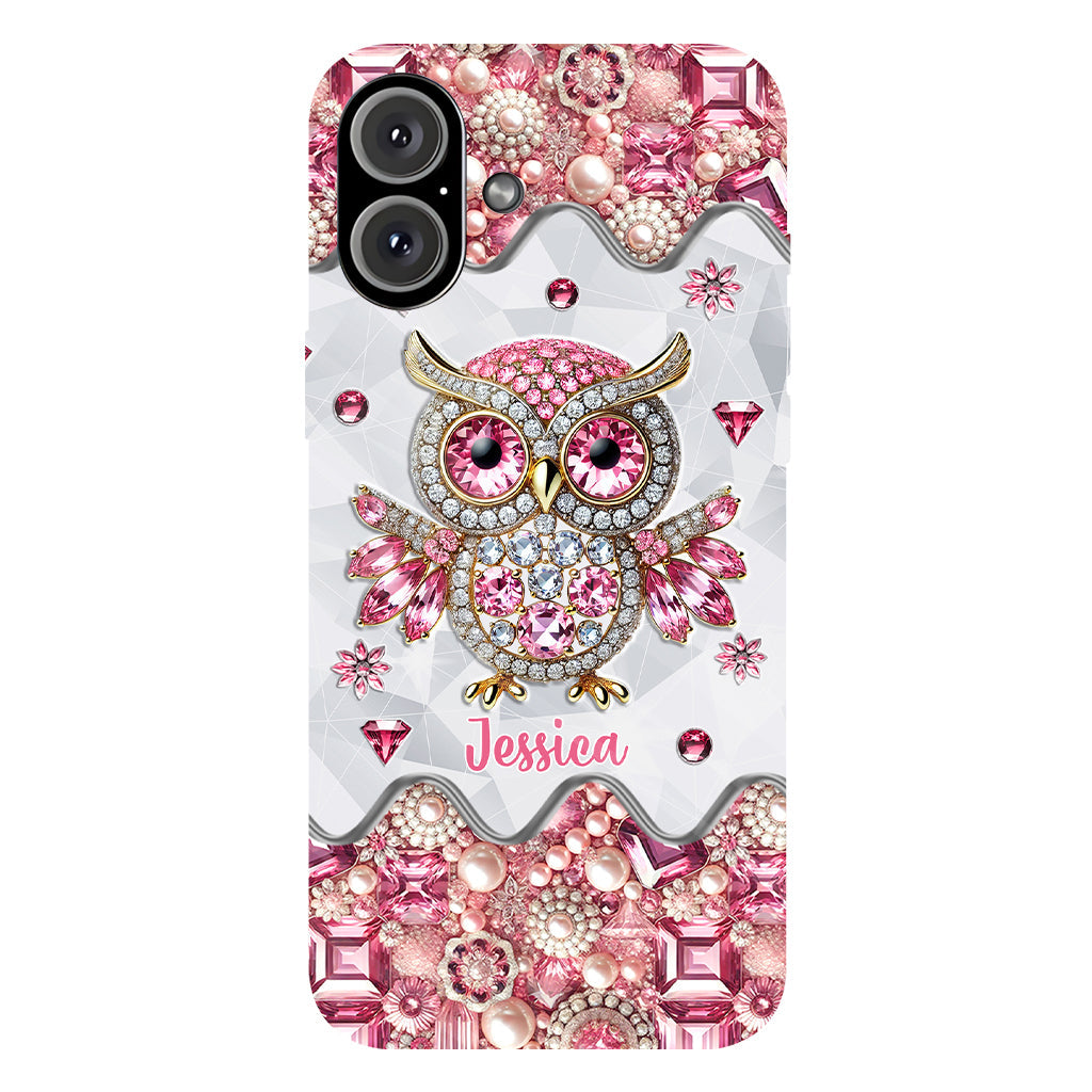 Juste une fille qui aime les hiboux - Coque de téléphone personnalisée avec motif hibou
