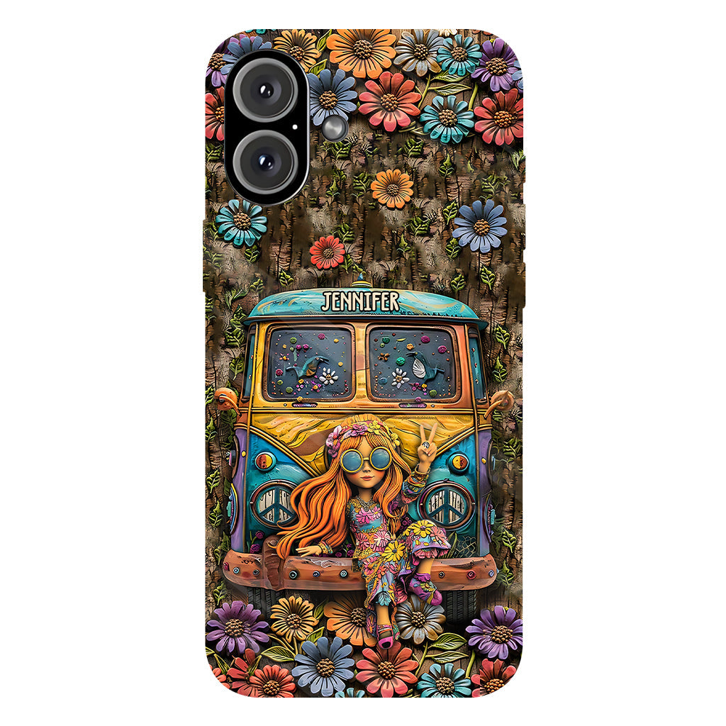 Coque de téléphone personnalisée Cute Caravan - Hippie avec imprimé intégral