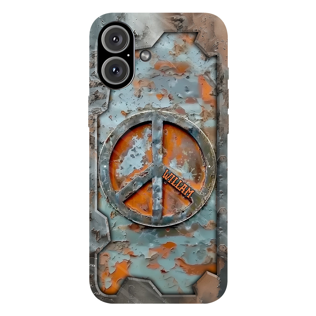 Love Peace - Personalized Hippie Full Print Phone Case