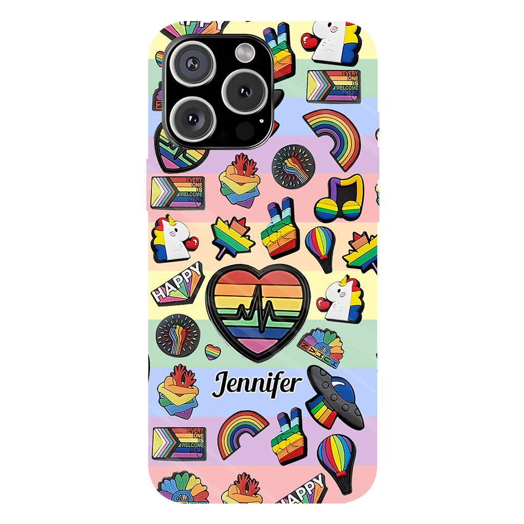 Pride Rainbow - Personalized LGBT Support Full Print Phone Case & Phone Grip