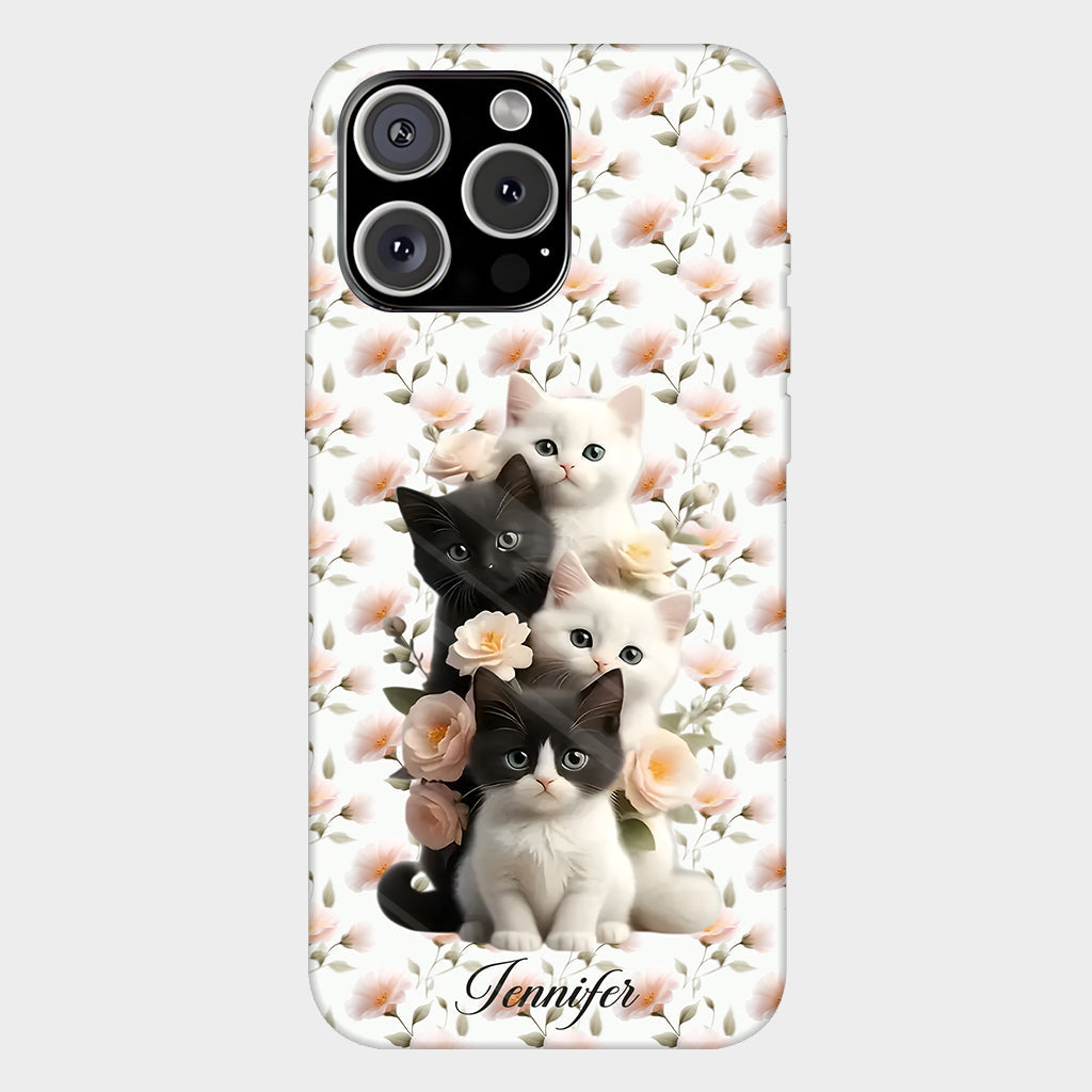Adorables chatons - Coque de téléphone personnalisée avec motif chat intégral