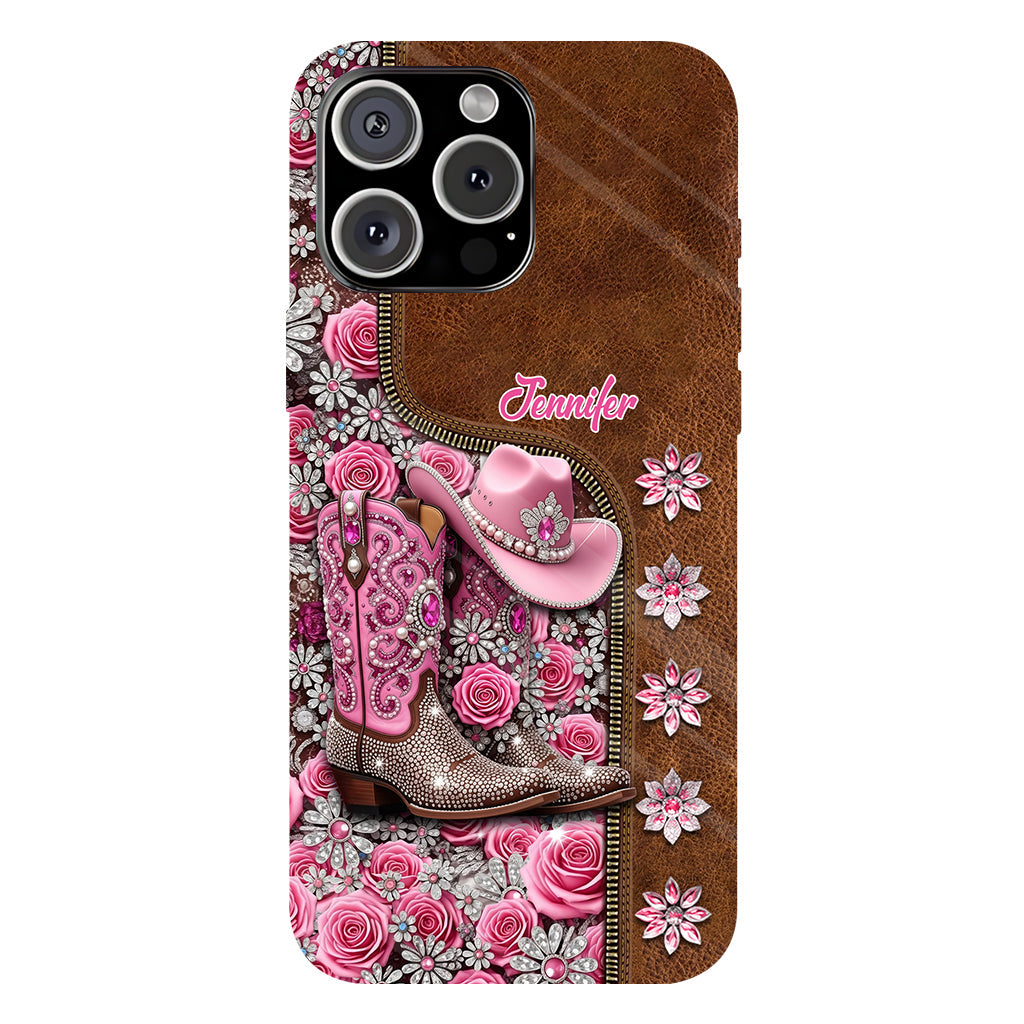 Magnifiques bottes de cowgirl - Coque de téléphone personnalisée avec motif cowgirl