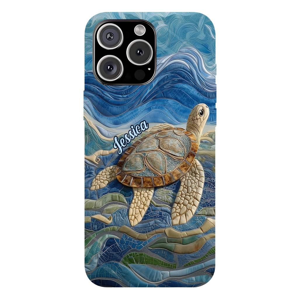 Coque de téléphone personnalisée avec motif tortue pour les amoureux des tortues