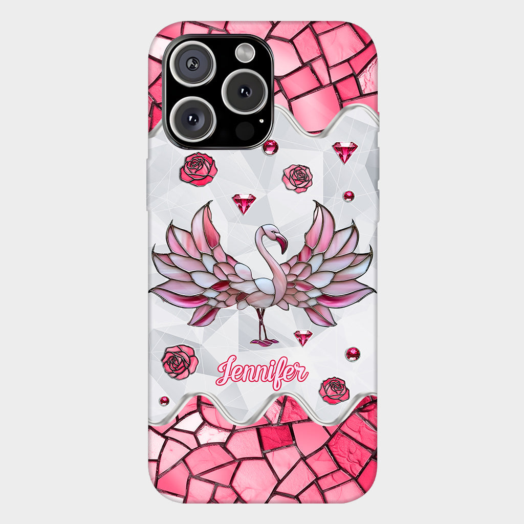 Magnifique flamant rose - Coque de téléphone personnalisée avec imprimé flamant rose intégral