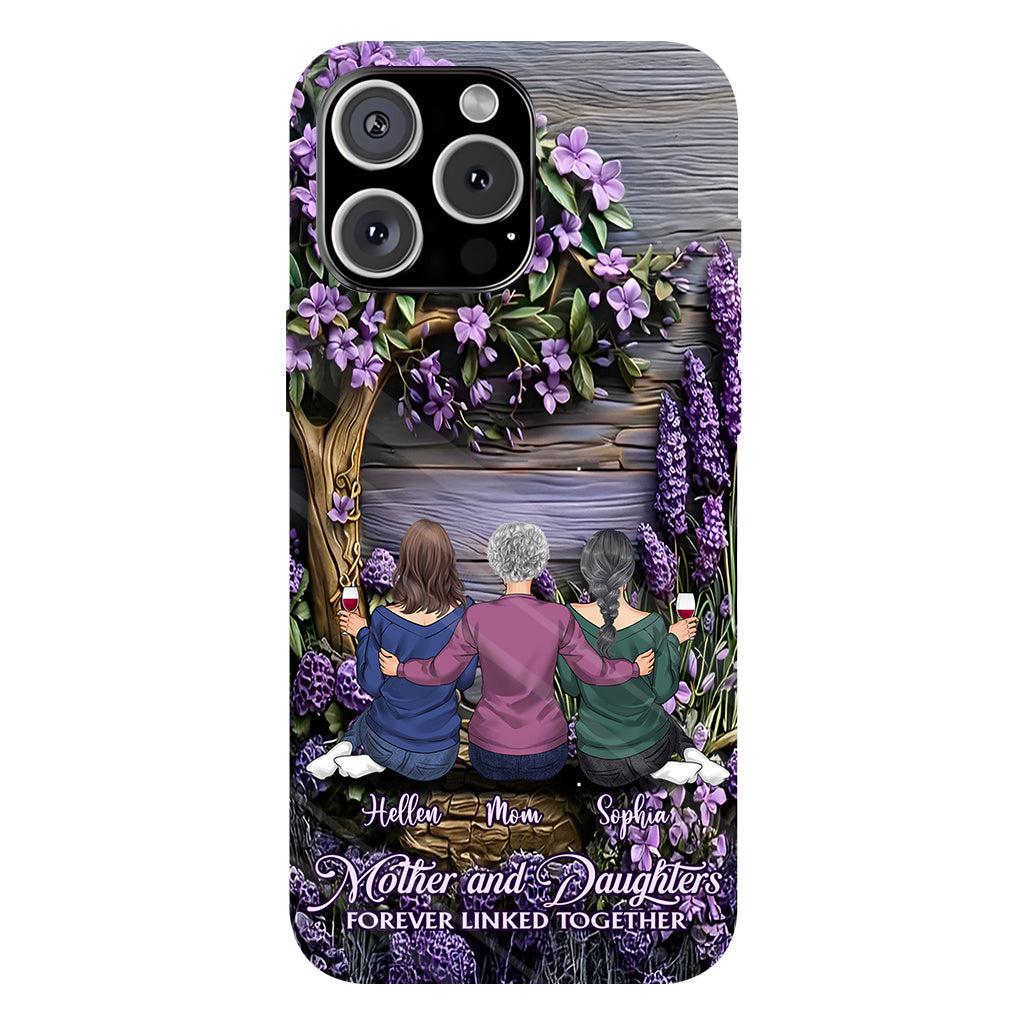 Mother And Daughters Forever Linked Together - Personalized Mother Full Print Phone Case