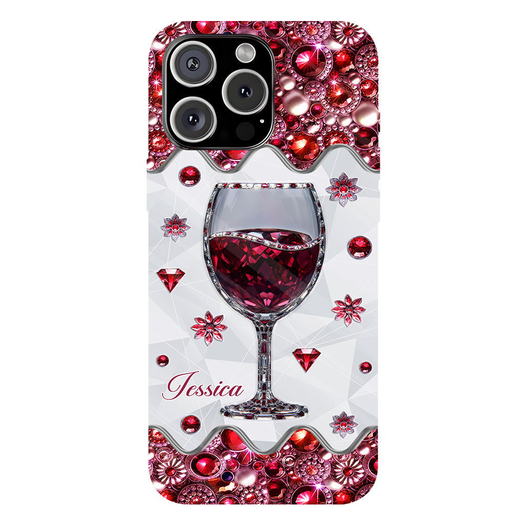 Just A Girl Who Loves Wine - Personalized Wine Full Print Phone Case